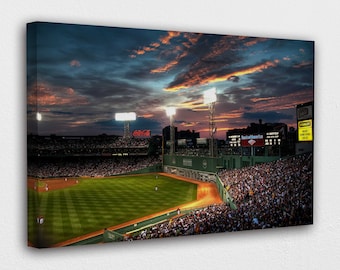 Fenway Park Boston Massachusetts Canvas Wall Art Design | Poster Print Décor for Home & Office Decoration | POSTER or CANVAS READY to Hang.