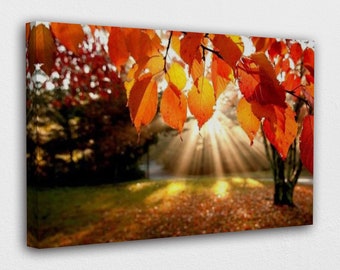 Fall leaves Canvas Wall Art Design | Poster Print Decor for Home & Office Decoration I POSTER or CANVAS READY to Hang