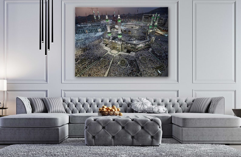 Poster Print Decor for Home /& Office Decoration I POSTER or CANVAS READY to Hang Hajj Pilgrimage Canvas Wall Art Design