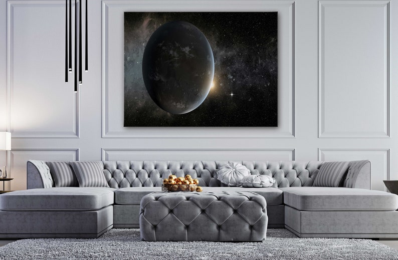 Poster Print Decor for Home /& Office Decoration I POSTER or CANVAS READY to Hang Exoplanet Outer Space Canvas Wall Art Design