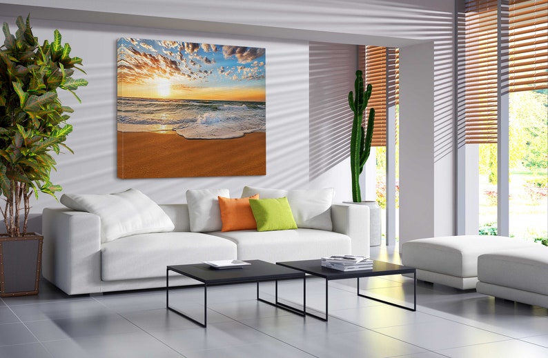 Summer sandy beach Canvas Wall Art Design Poster Print Decor for Home /& Office Decoration I POSTER or CANVAS READY to Hang