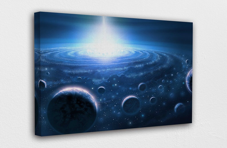 Poster Print Decor for Home /& Office Decoration I POSTER or CANVAS READY to Hang Wonderful solar system outer space Canvas Wall Art Design