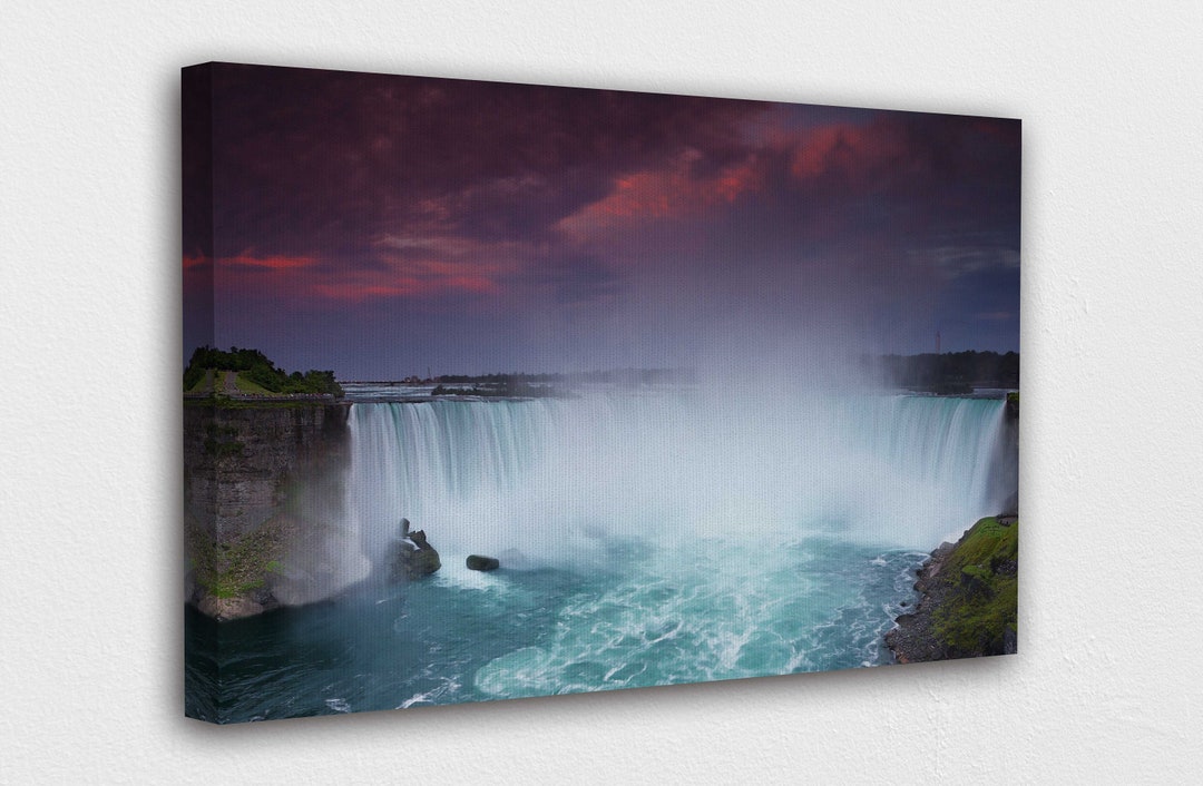 Nigara Waterfalls Canvas Wall Art Design Poster Print Decor for Home