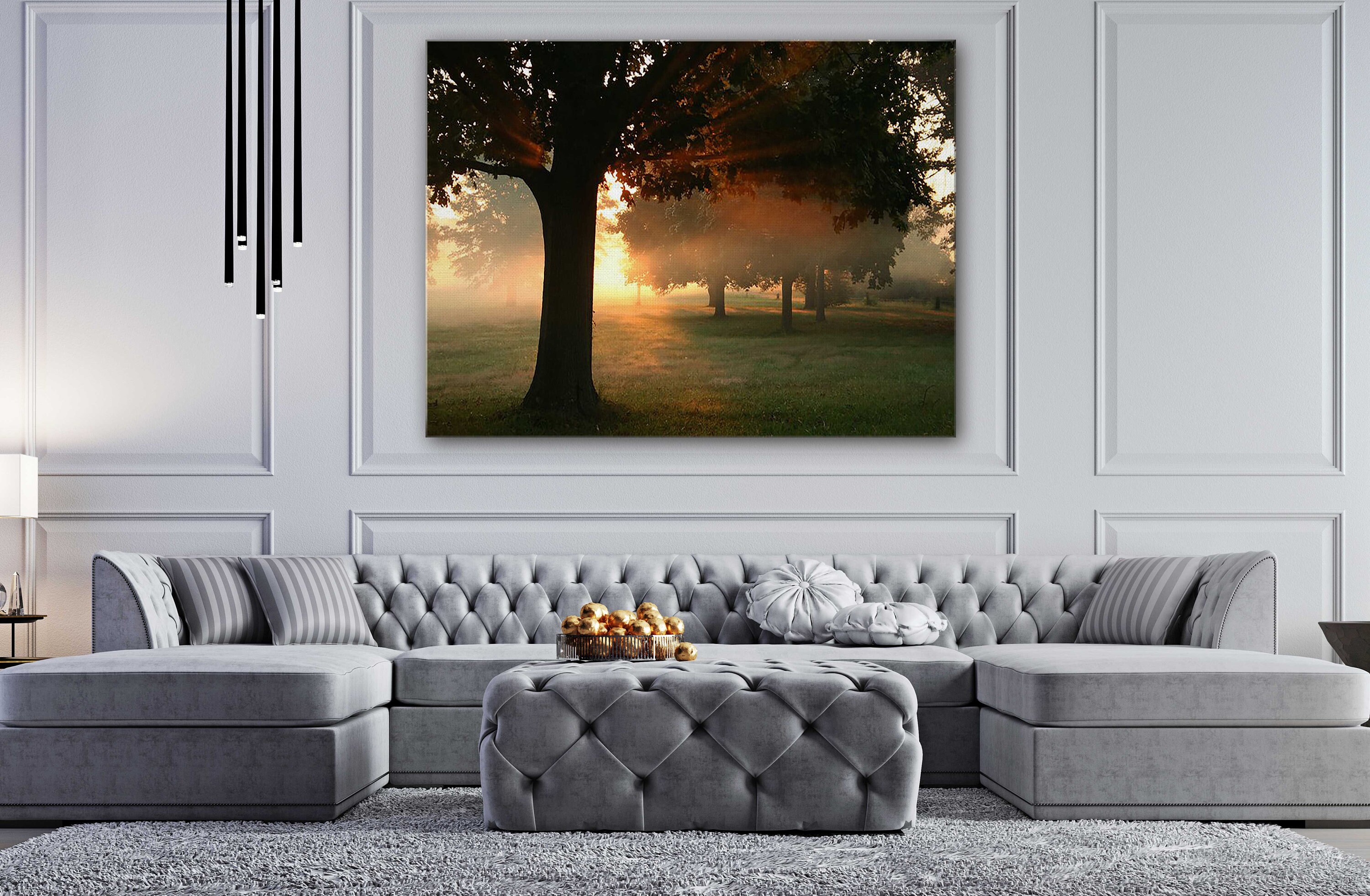 Natur Bäume im Sonnenlicht Leinwand WandKunst Design Poster | Etsy