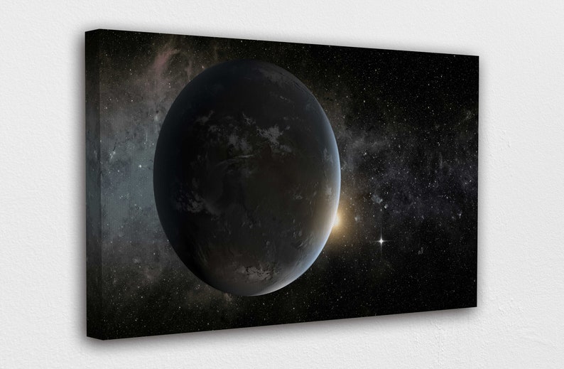 Poster Print Decor for Home /& Office Decoration I POSTER or CANVAS READY to Hang Exoplanet Outer Space Canvas Wall Art Design