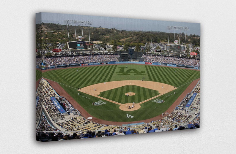 Dodgers Stadium Canvas Wall Art Design Poster Print Décor Etsy
