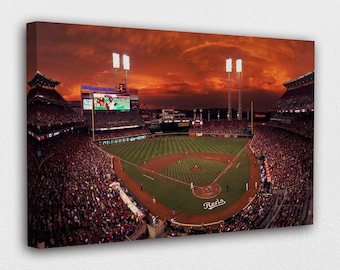 Great American Ballpark Canvas Wall Art Design | Poster Print Décor for Home & Office Decoration | POSTER or CANVAS READY to Hang.