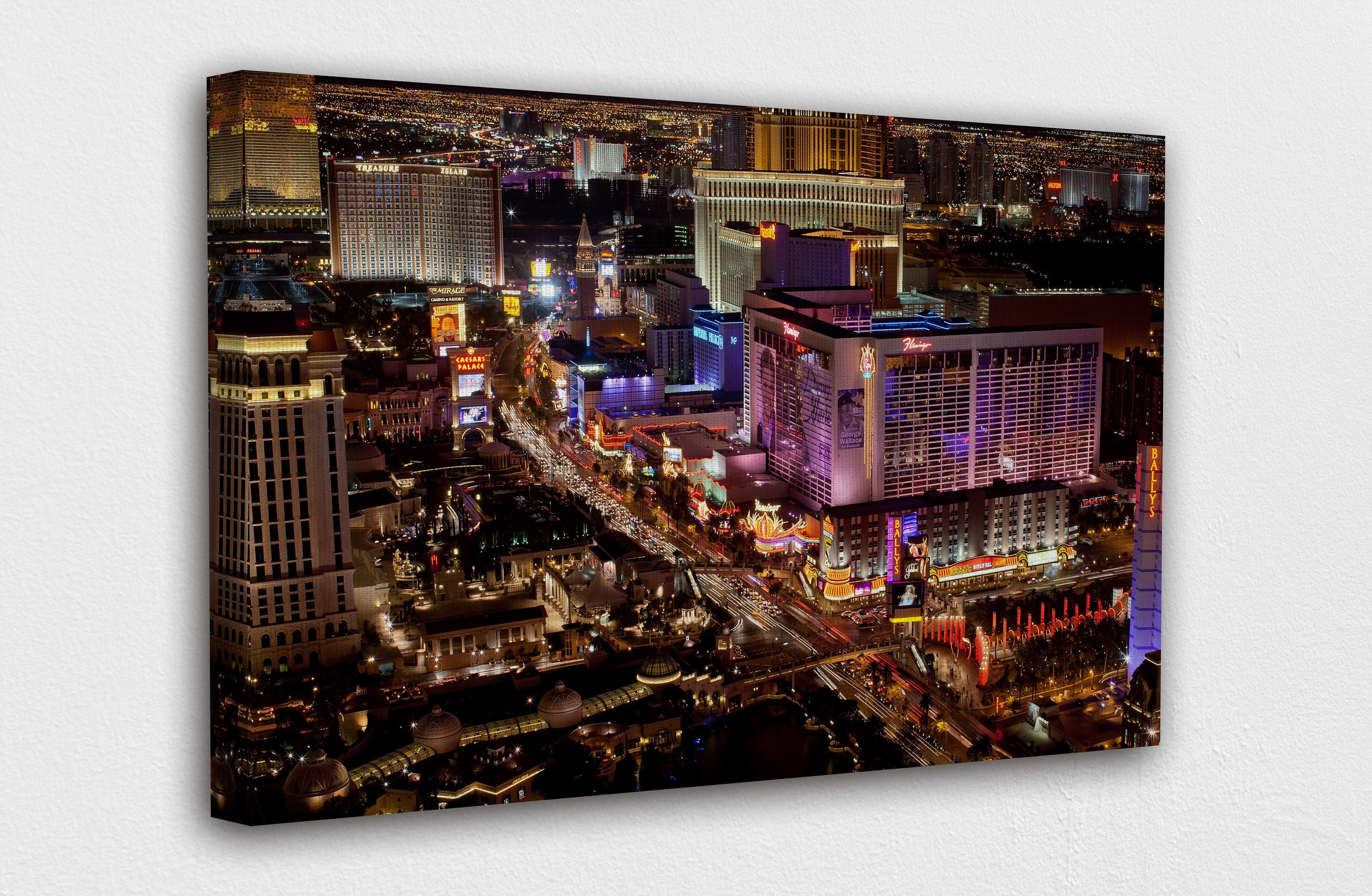Hotel Casino in Las Vegas Skyline Canvas Wall Art Design  Etsy