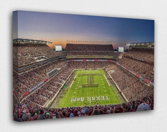 Kyle Field Texas Canvas Wall Art Design | Poster Print Décor for Home & Office Decoration | POSTER or CANVAS READY to Hang.