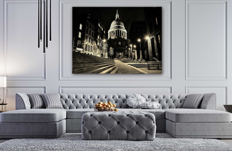 St Poster Print D\u00e9cor for Home /& Office Decoration I POSTER or CANVAS READY to Hang. Paul Cathedral Canvas Wall Art Design