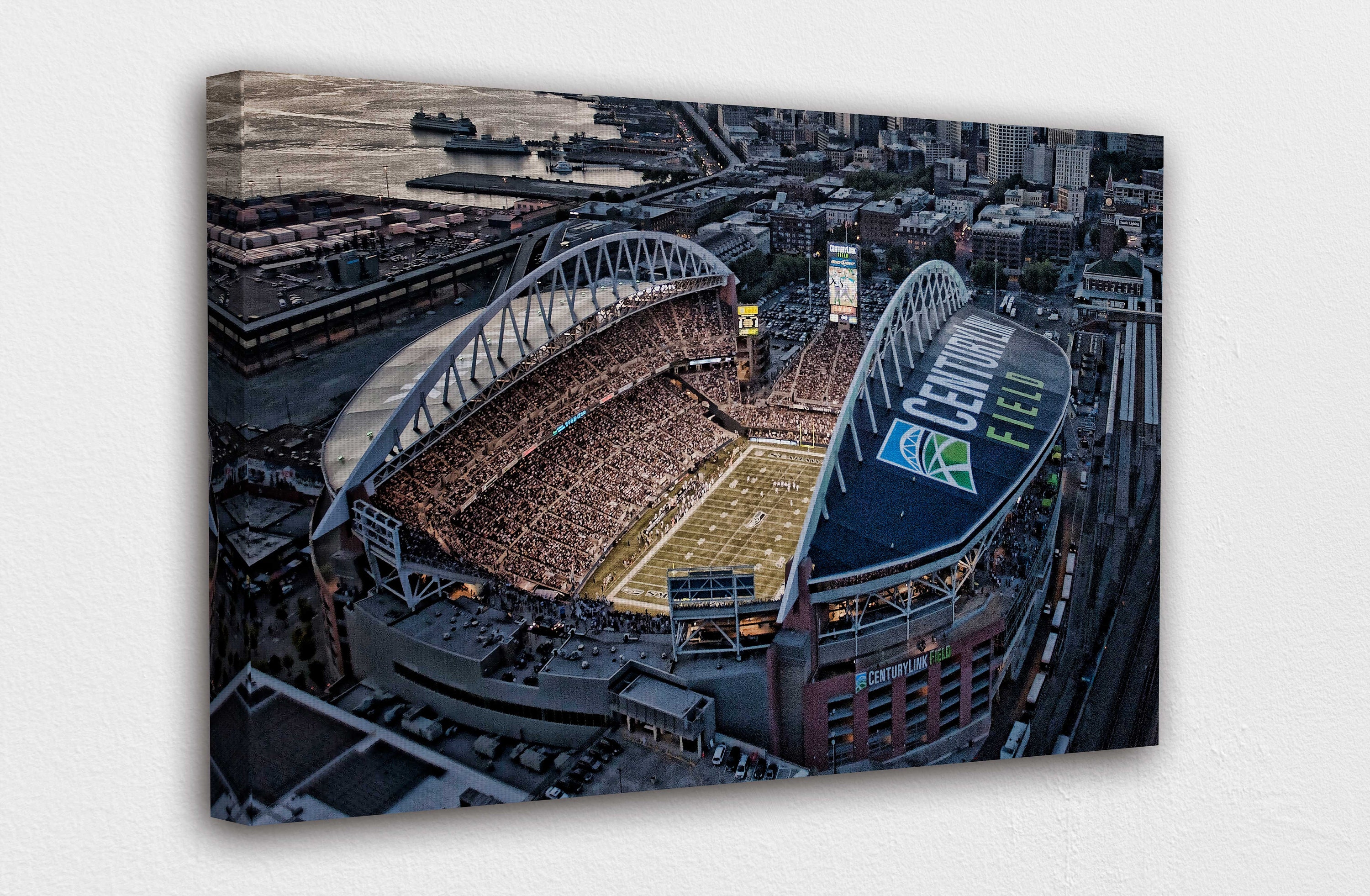 Centurylink Field in Seattle Canvas Wall Art Design | Poster Print Décor for Home & Office Decoration | POSTER or CANVAS READY to Hang.