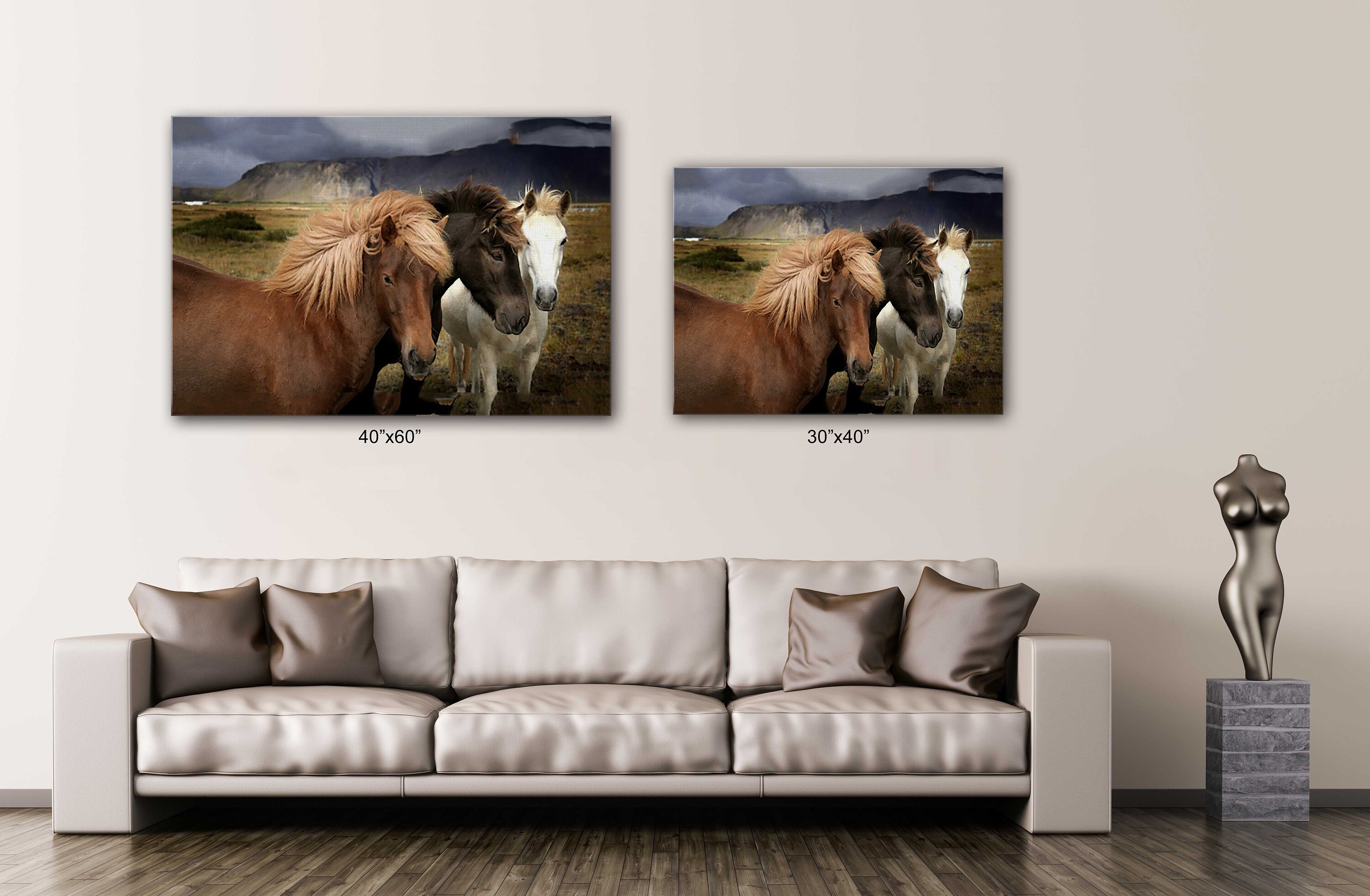 Lovely Horse Canvas Wall Art Design Poster Print Decor for | Etsy