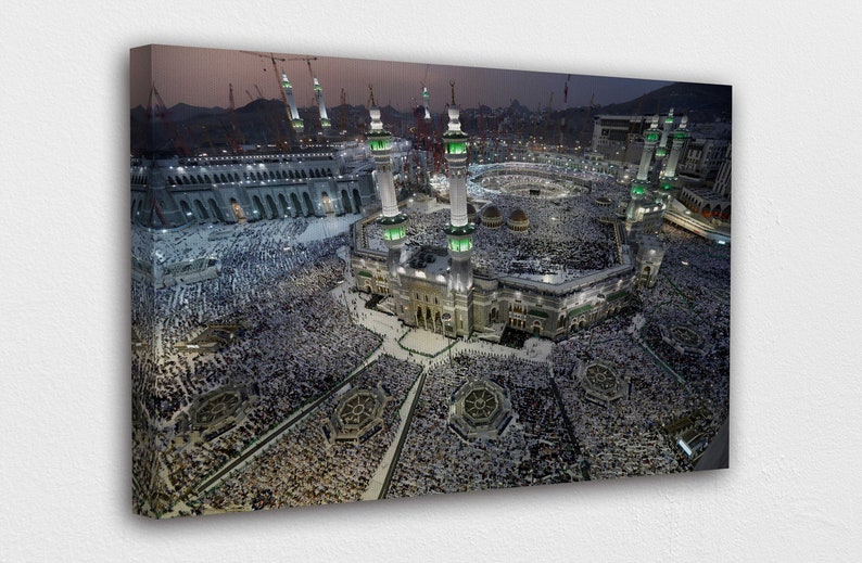 Poster Print Decor for Home /& Office Decoration I POSTER or CANVAS READY to Hang Hajj Pilgrimage Canvas Wall Art Design