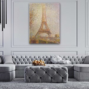The Eiffel Tower by George Seurat Canvas Wall Art Design Poster Print Decor for Home & Office Decoration POSTER or CANVAS READY to Hang image 2