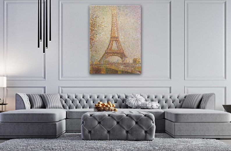 The Eiffel Tower by George Seurat Canvas Wall Art Design Poster Print Decor for Home & Office Decoration POSTER or CANVAS READY to Hang image 2