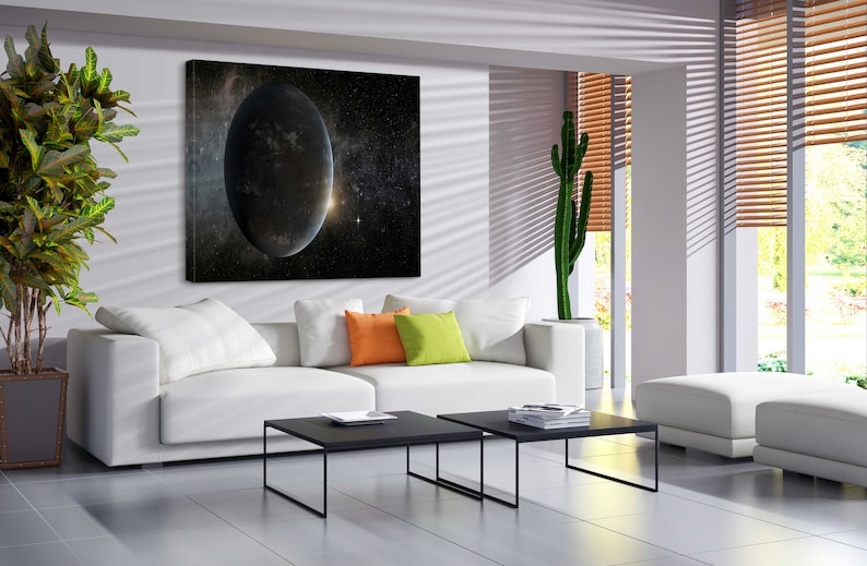 Poster Print Decor for Home /& Office Decoration I POSTER or CANVAS READY to Hang Exoplanet Outer Space Canvas Wall Art Design