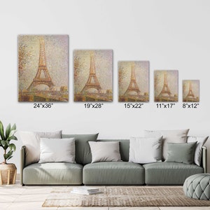 The Eiffel Tower by George Seurat Canvas Wall Art Design Poster Print Decor for Home & Office Decoration POSTER or CANVAS READY to Hang image 5
