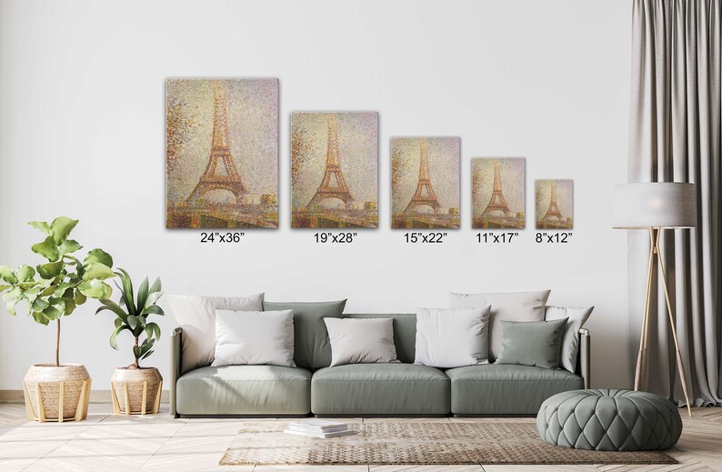 The Eiffel Tower by George Seurat Canvas Wall Art Design Poster Print Decor for Home & Office Decoration POSTER or CANVAS READY to Hang image 5