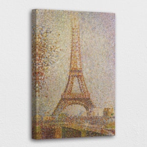 The Eiffel Tower by George Seurat Canvas Wall Art Design Poster Print Decor for Home & Office Decoration POSTER or CANVAS READY to Hang image 1