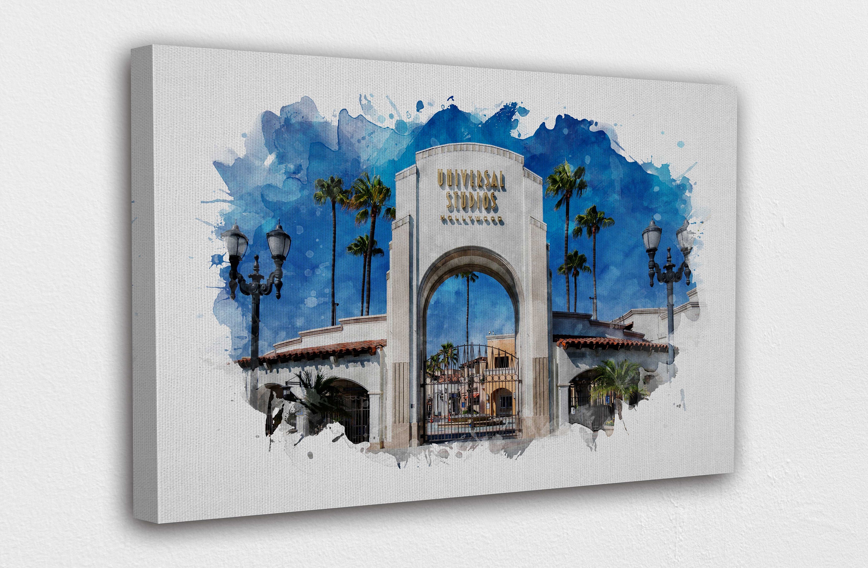 Universal Studios Hollywood Canvas Wall Art Design Poster Etsy