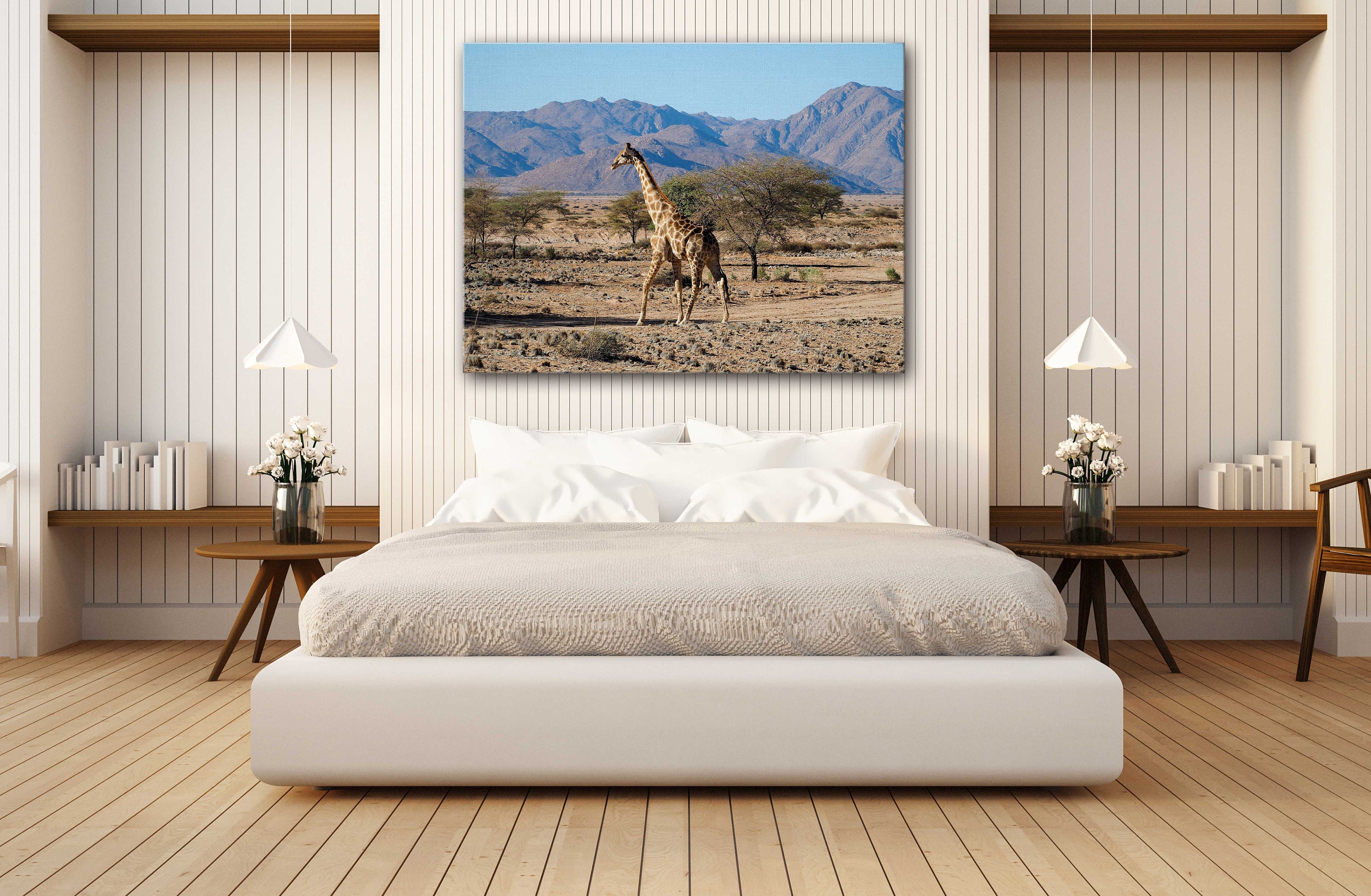 Safari Giraffe Canvas Wall Art Design Poster Print Decor for Etsy