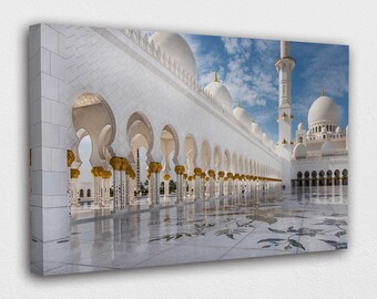 Abu Dhabi Mosque Canvas Art Canvas High Quality Wall Art Decor Home Decoration POSTER or CANVAS READY to Hang Islamic Wall Art