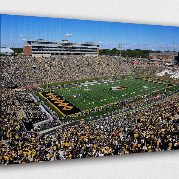 Faurot field at Memorial Stadium Canvas Wall Art Design | Poster Print Décor for Home & Office Decoration | POSTER or CANVAS READY to Hang.