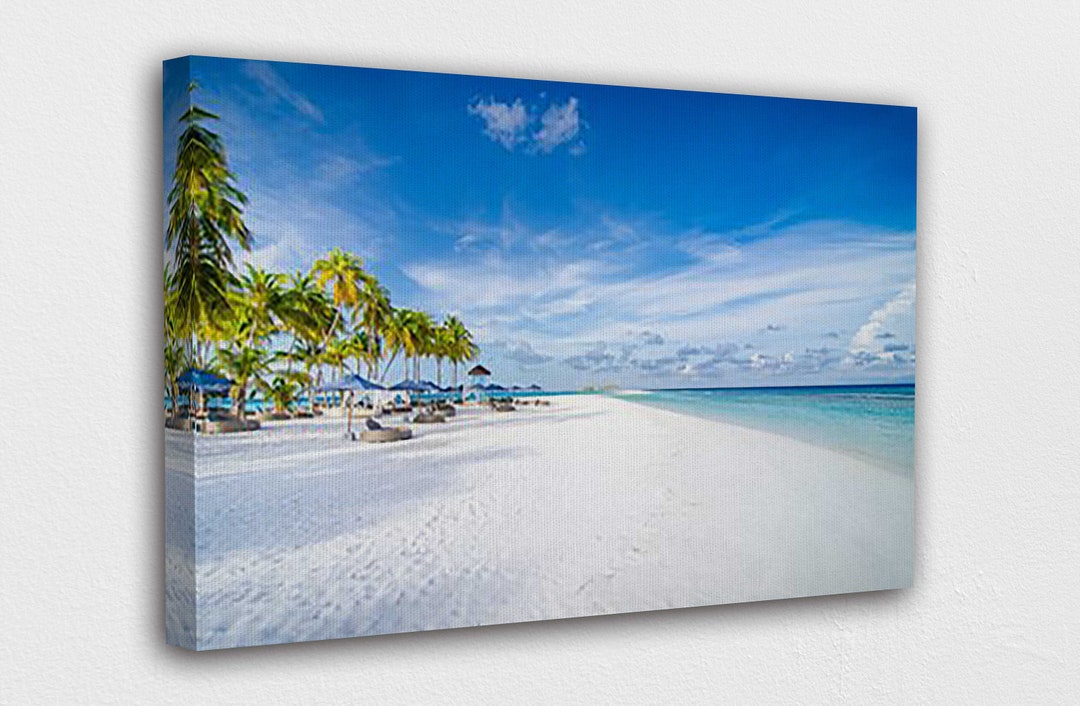 Maldives Luxury Beach Resort Canvas Wall Art Design Poster - Etsy