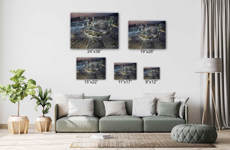 Poster Print Decor for Home /& Office Decoration I POSTER or CANVAS READY to Hang Hajj Pilgrimage Canvas Wall Art Design