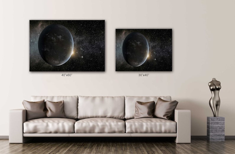 Poster Print Decor for Home /& Office Decoration I POSTER or CANVAS READY to Hang Exoplanet Outer Space Canvas Wall Art Design