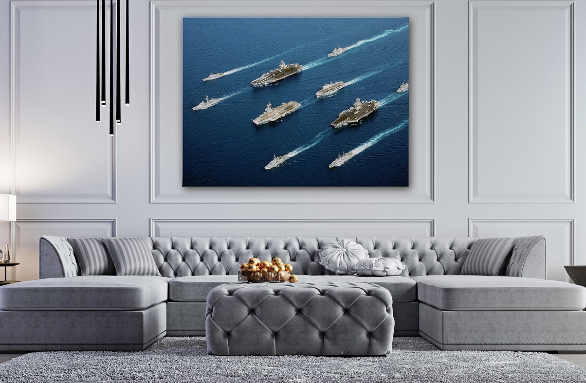 Military Navy ships warriors Canvas Wall Art Design Poster Etsy