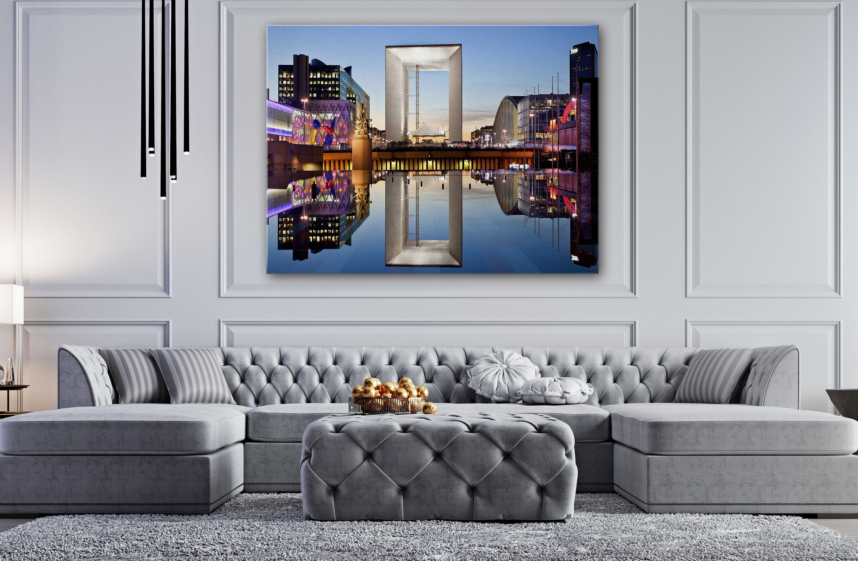 Paris reflection scenery High quality Photo print canvas choose your size 