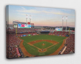 Great American Ball Park in Ohio Canvas Wall Art Design | Poster Print Décor for Home & Office Decoration | POSTER or CANVAS READY to Hang.