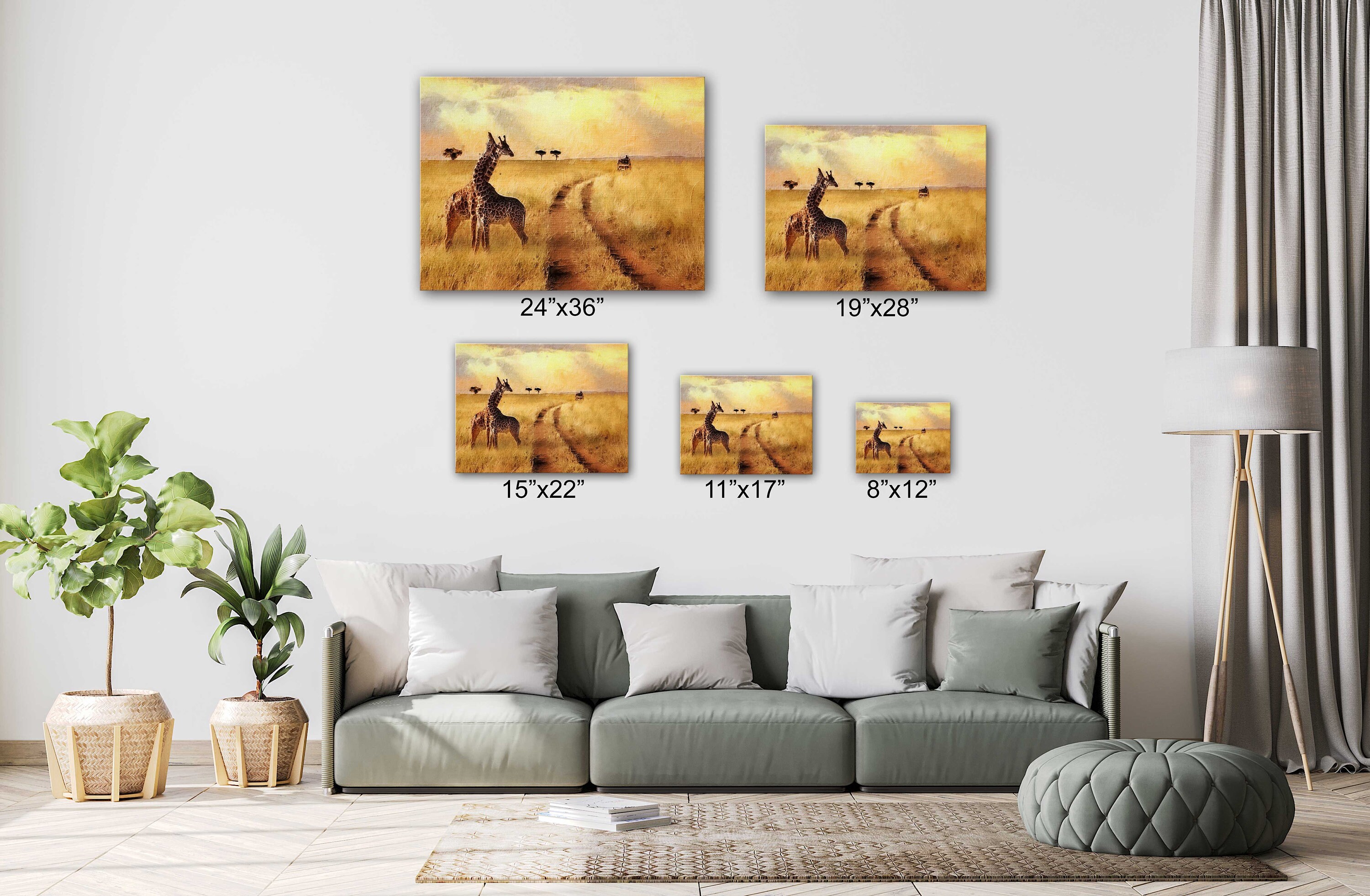 South African Safari Canvas Wall Art Design Poster Print Etsy UK