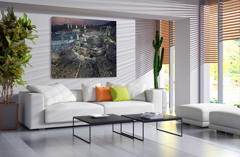 Poster Print Decor for Home /& Office Decoration I POSTER or CANVAS READY to Hang Hajj Pilgrimage Canvas Wall Art Design