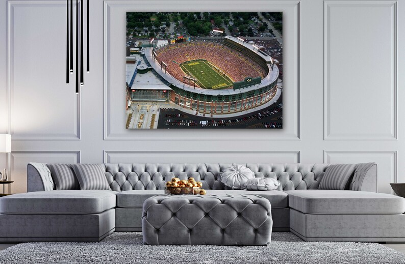 Lambeau Field Stadium Canvas Wall Art Design /Poster Print Etsy España
