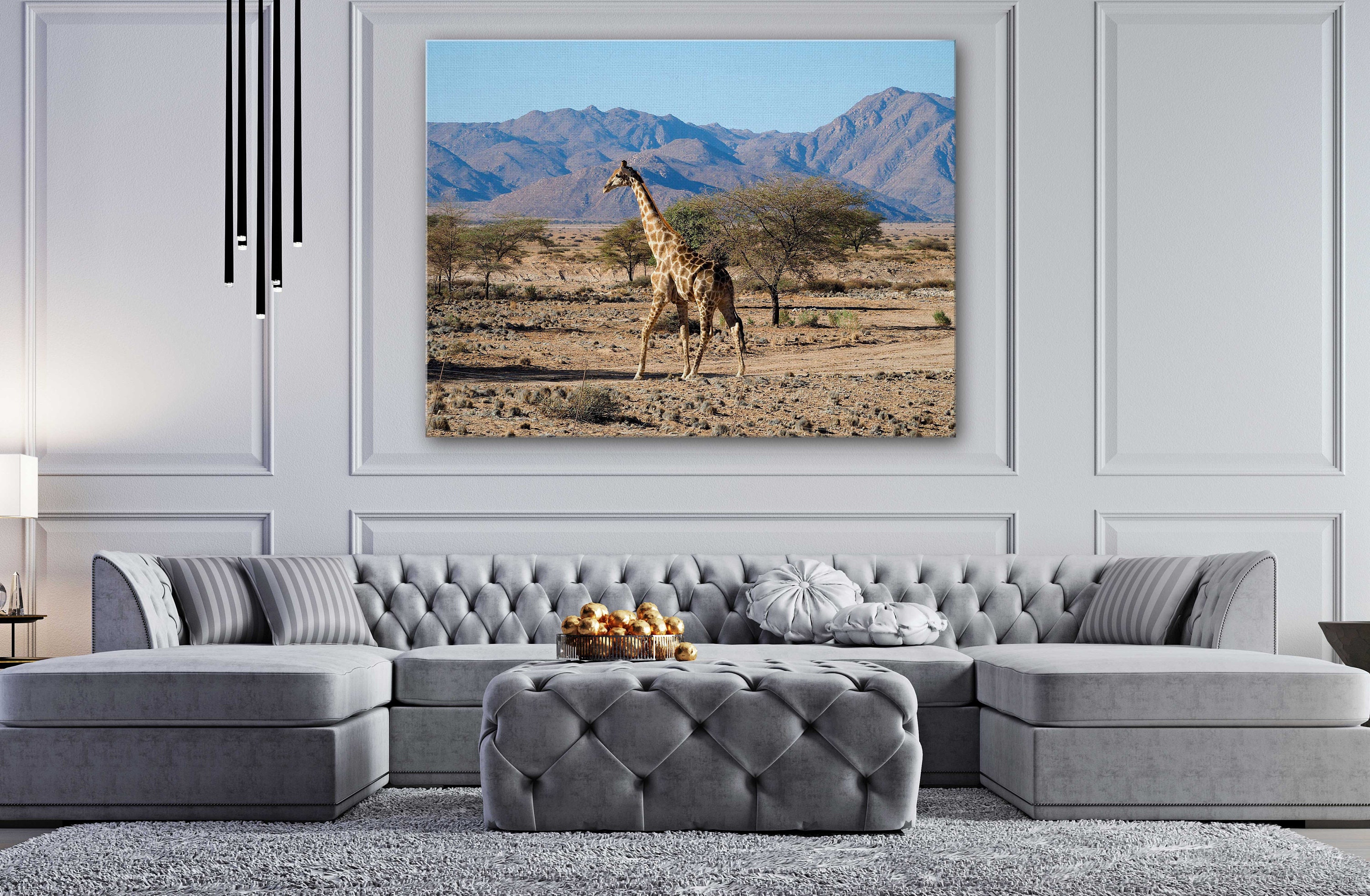 Safari Giraffe Canvas Wall Art Design Poster Print Decor for Etsy