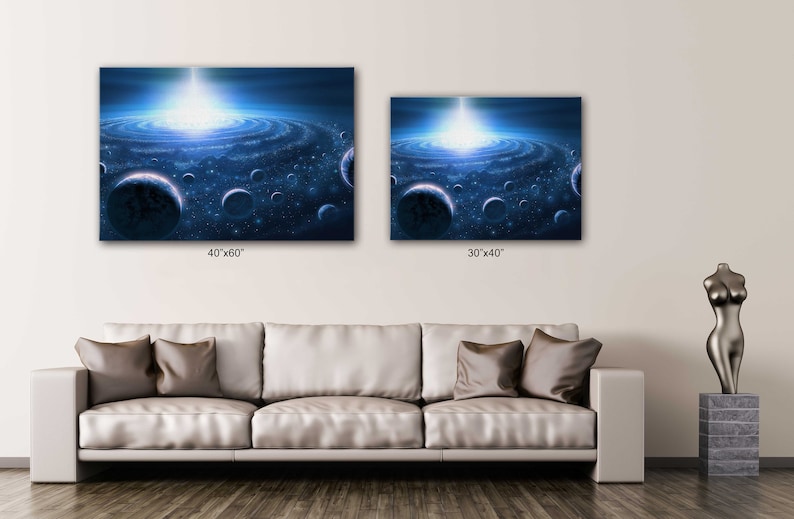 Poster Print Decor for Home /& Office Decoration I POSTER or CANVAS READY to Hang Wonderful solar system outer space Canvas Wall Art Design