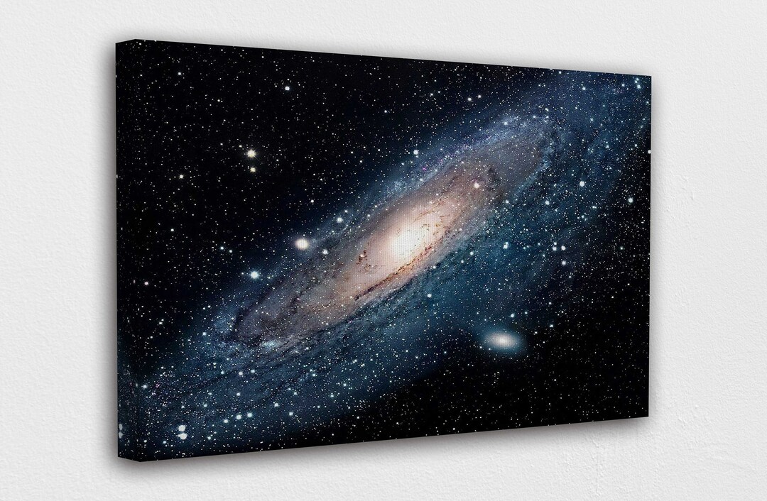 Andromeda Space Galaxy Canvas Wall Art Design Poster Print Decor for
