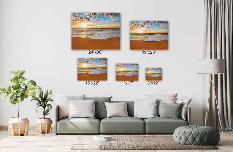 Summer sandy beach Canvas Wall Art Design Poster Print Decor for Home /& Office Decoration I POSTER or CANVAS READY to Hang