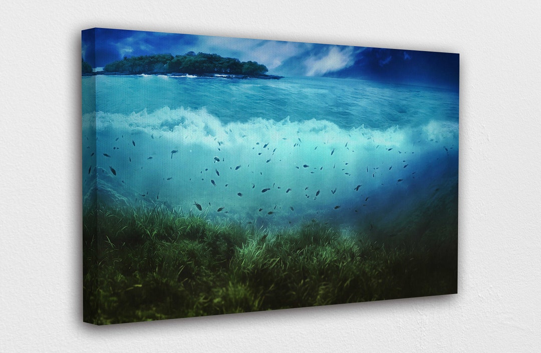 Island Seaweed Underwater Canvas Wall Art Design poster Print Decor for