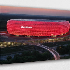 Allianz Arena Stadium Canvas Wall Art Design | Poster Print Décor for Home & Office Decoration | POSTER or CANVAS READY to Hang.