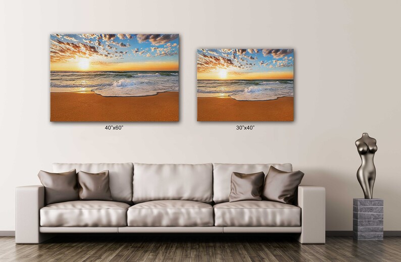 Summer sandy beach Canvas Wall Art Design Poster Print Decor for Home /& Office Decoration I POSTER or CANVAS READY to Hang