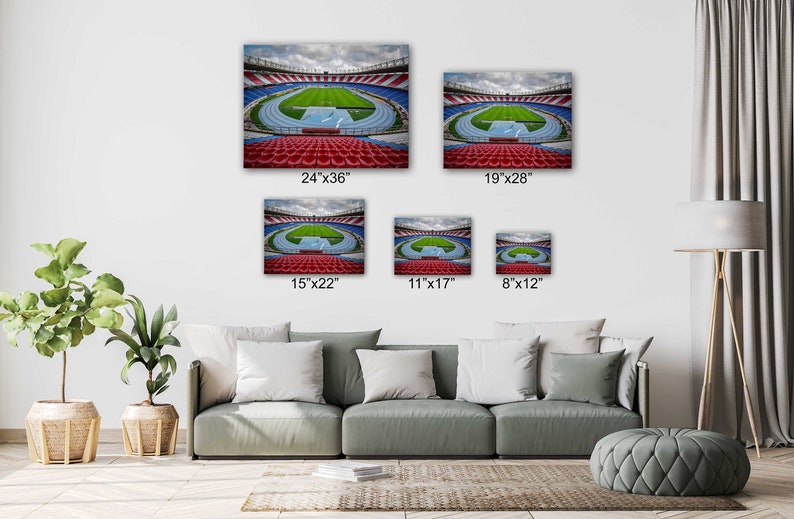 Poster Print D\u00e9cor for Home /& Office Decoration POSTER or CANVAS READY to Hang. Estadio Metropolitano Stadium Canvas Wall Art Design