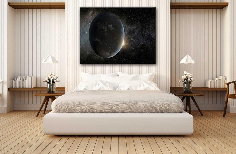 Poster Print Decor for Home /& Office Decoration I POSTER or CANVAS READY to Hang Exoplanet Outer Space Canvas Wall Art Design