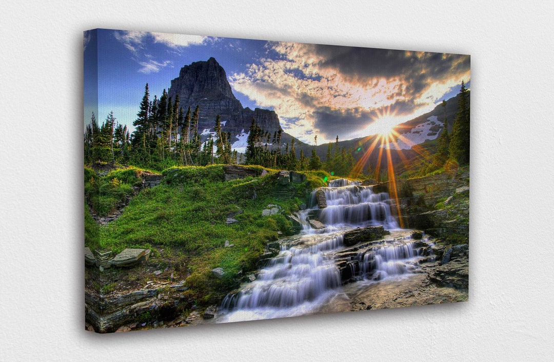 Stunning Waterfall Canvas Wall Art Design | Poster Print Decor for Home ...