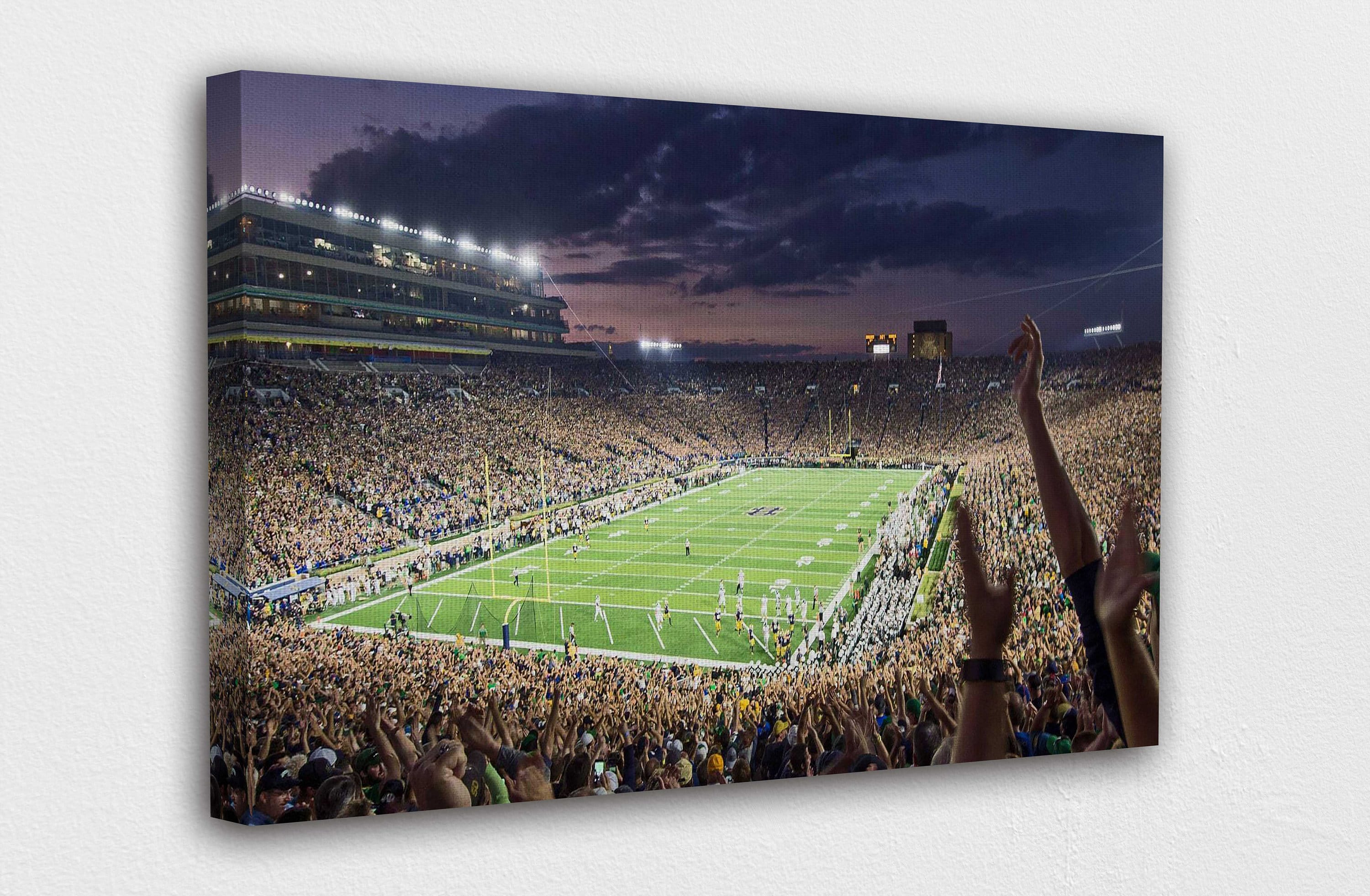 Notre Dame Stadium Canvas Wall Art Design Poster Print Décor Etsy