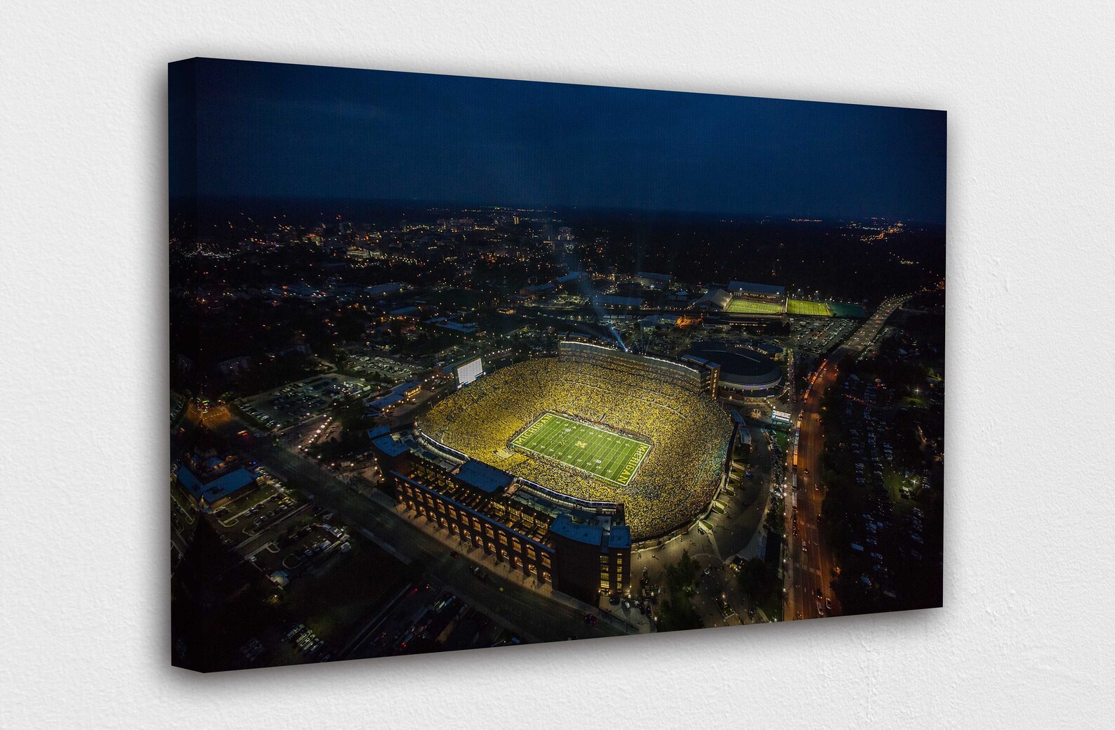 Michigan Stadium Canvas Wall Art Design poster Print Décor Etsy