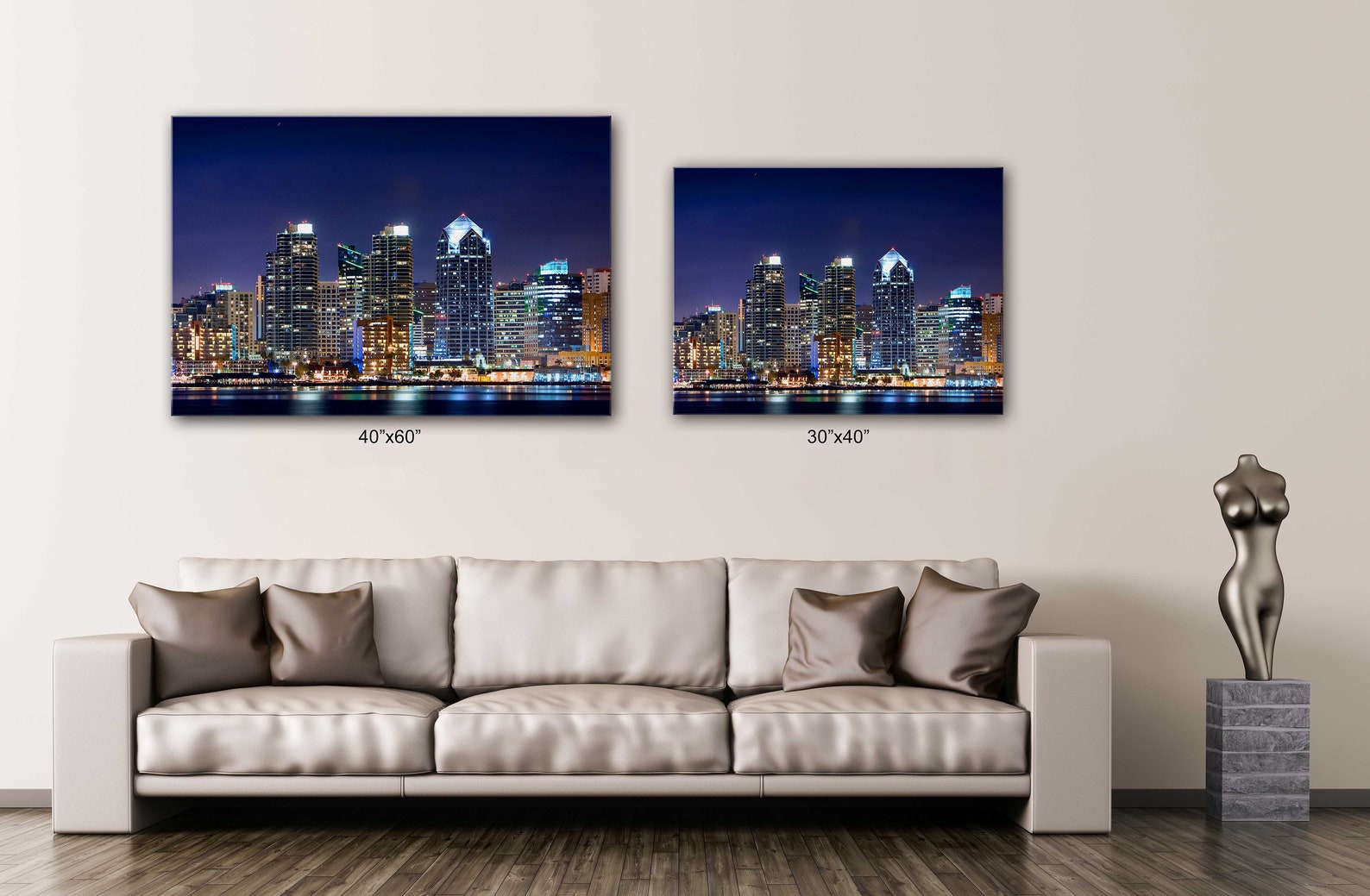 Skyline in Downtown San Diego Canvas Design Poster Print - Etsy