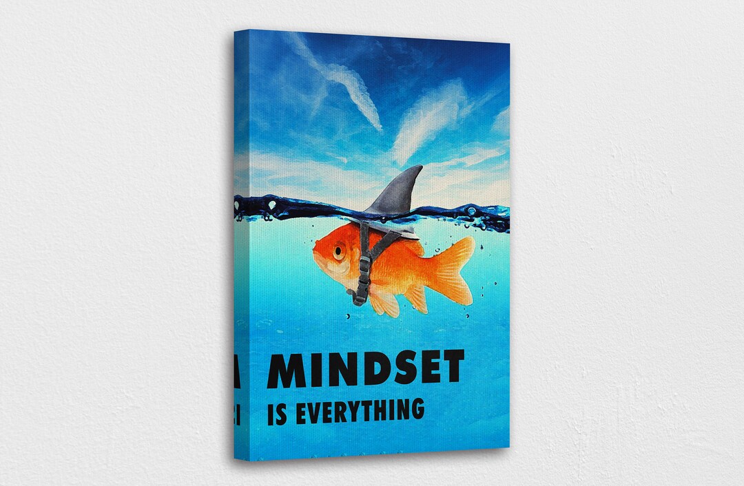 Mindset is Everything Canvas Wall Art Design Poster Print Decor for